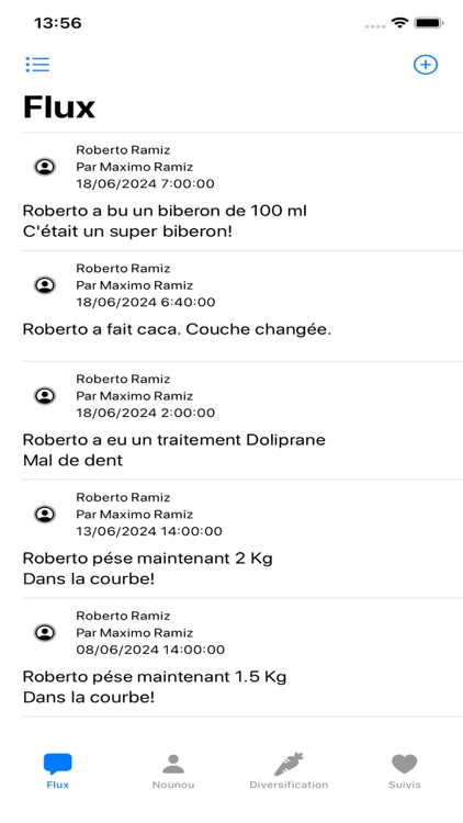 Suivi de bébé - Baby Link