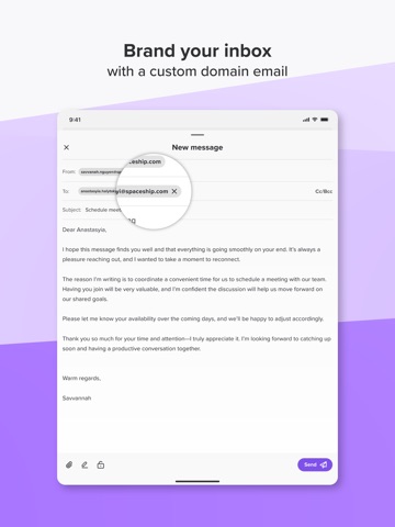 Spacemail iPad screenshot