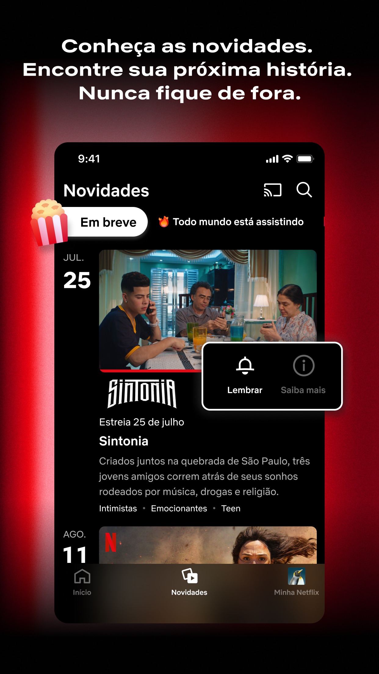 Screenshot do app Netflix