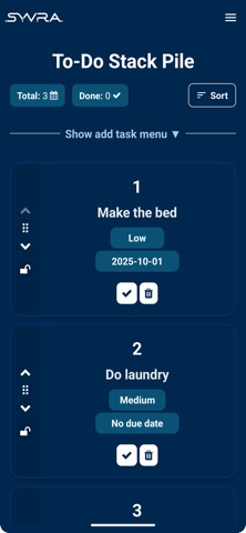 Syvra Todo List screenshot