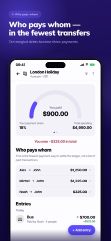 Cosum: Split Expenses iPhone screenshot