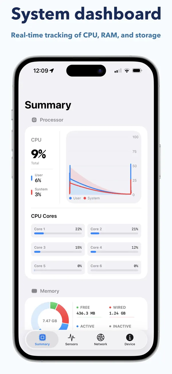 Screenshot #1 pour iDevice Monitor