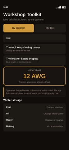 Workshop Toolkit iPhone screenshot