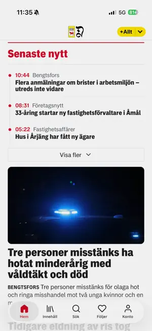 Dalslänningen Nyheter screenshot 1