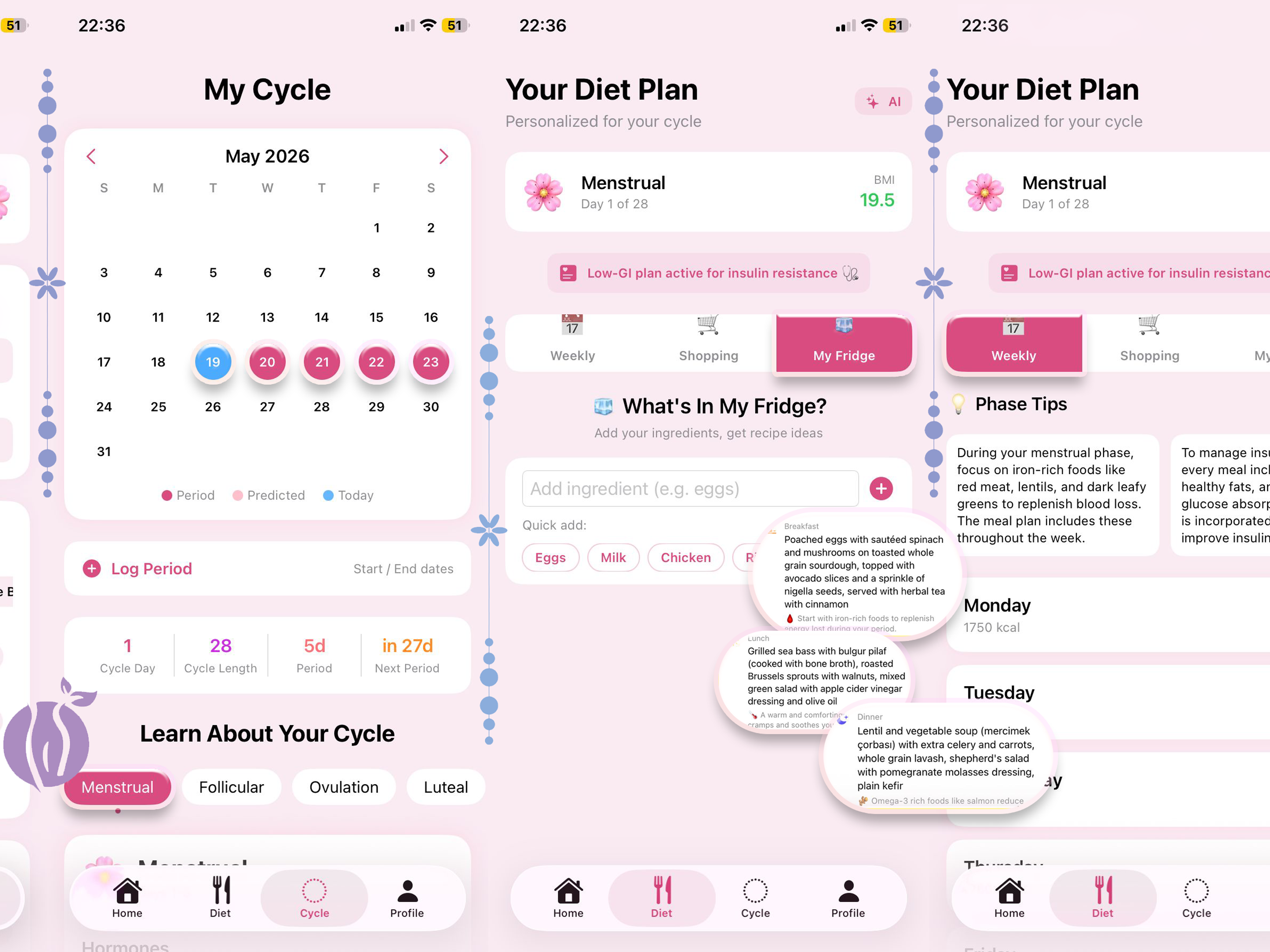 CycleFit - Period & Diet screenshot 11