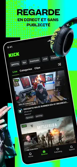 Capture d'écran de Kick - Live Streaming sur iPhone 2