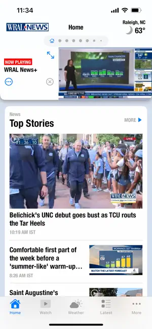 WRAL News Mobile iPhone screenshot 1