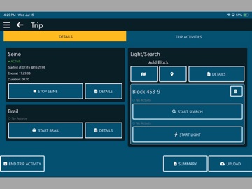 CDFW Gillnets eLog EVAL iPad screenshot