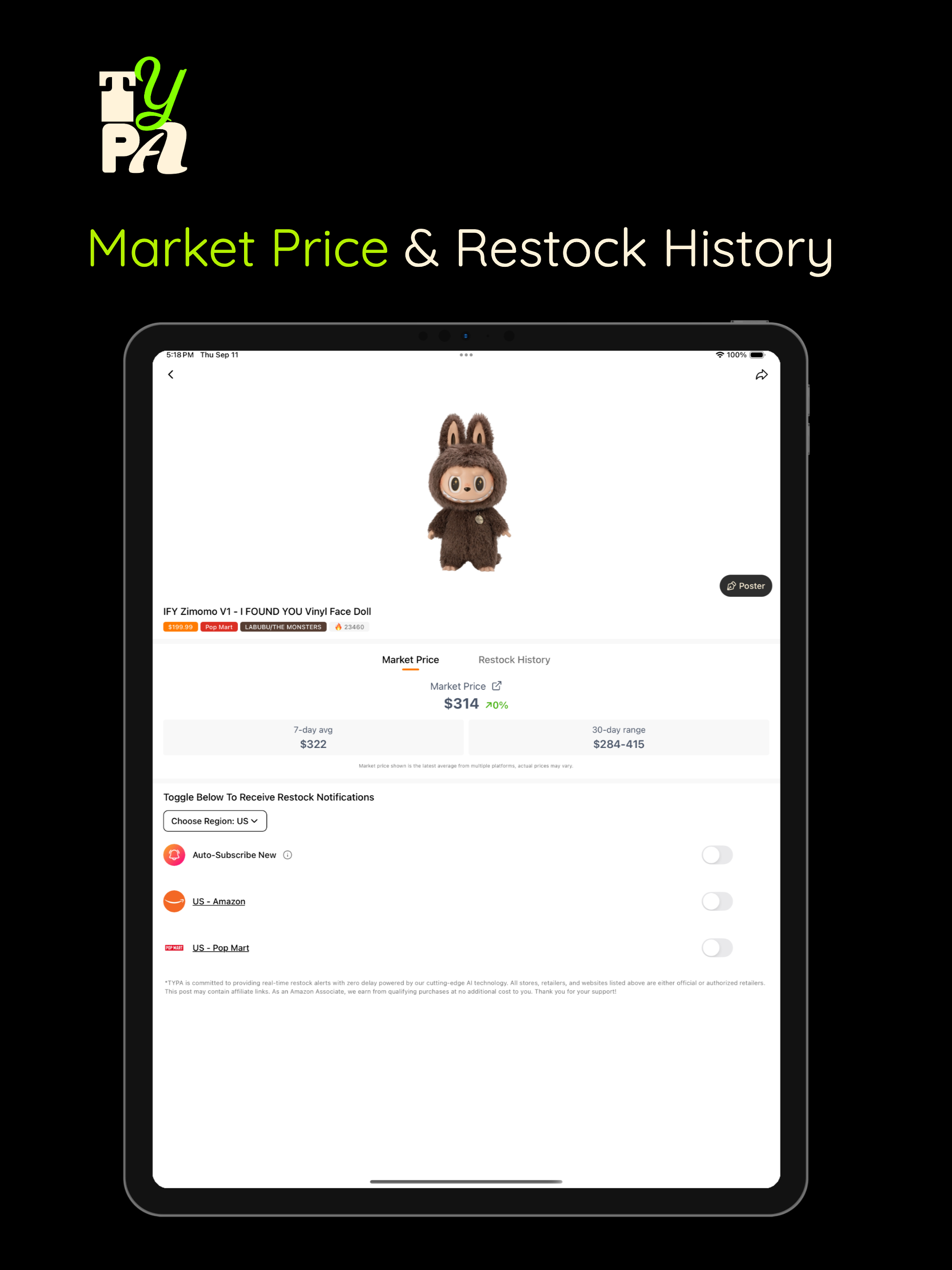 TYPA - Restock Tracker
