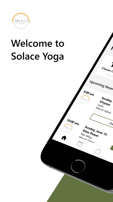 Solace Yoga app screenshot