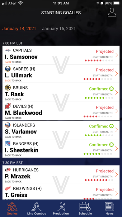 Screenshot #3 pour Left Wing Lock Fantasy Hockey