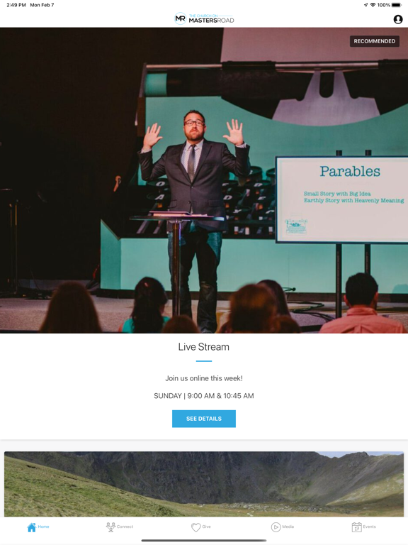 Church On MastersRoad iPad screenshot 1 - Lifestyle app