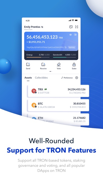 Tronlink: TRX & BTT Wallet Screenshot