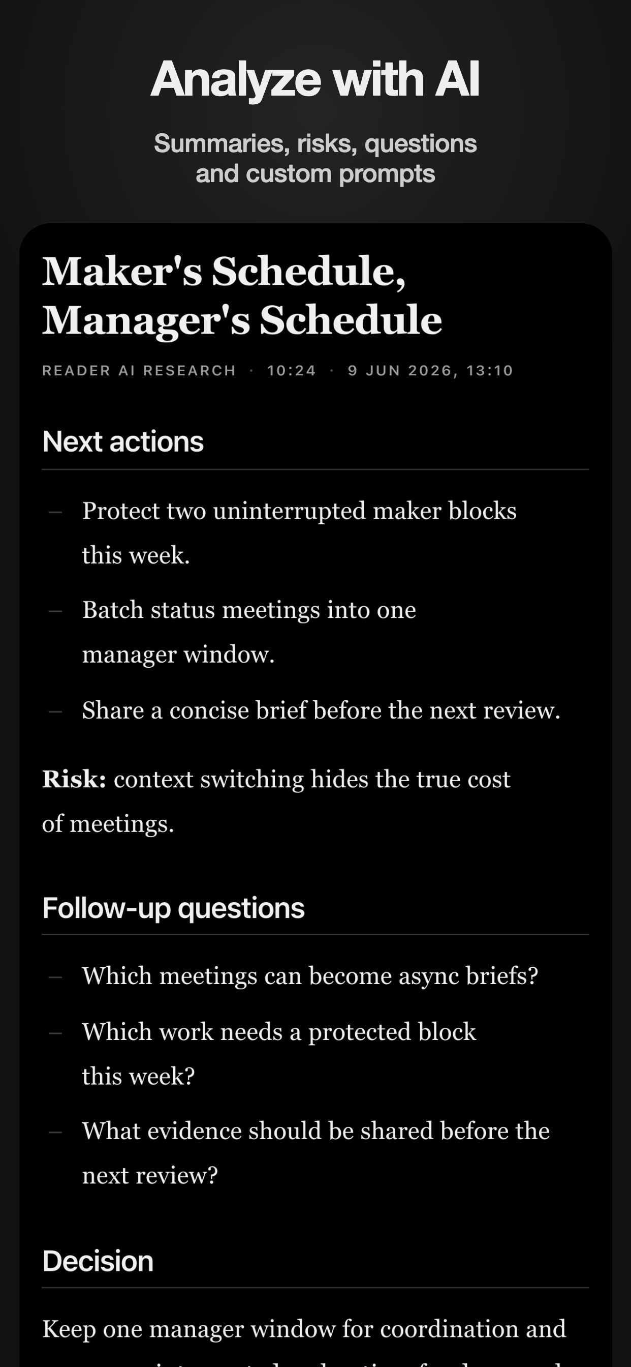 Reader AI: Markdown Reader