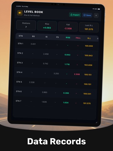 Auto Level Civil Engineering iPad screenshot