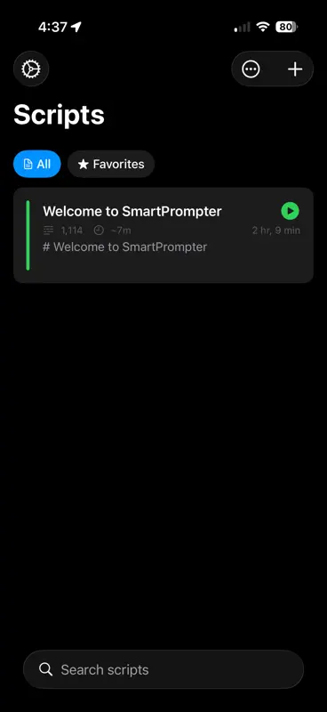 Smart Prompter App screenshot 1 of 7