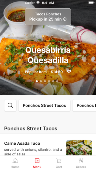 Tacos Ponchos iPhone screenshot 2 - Food & Drink app
