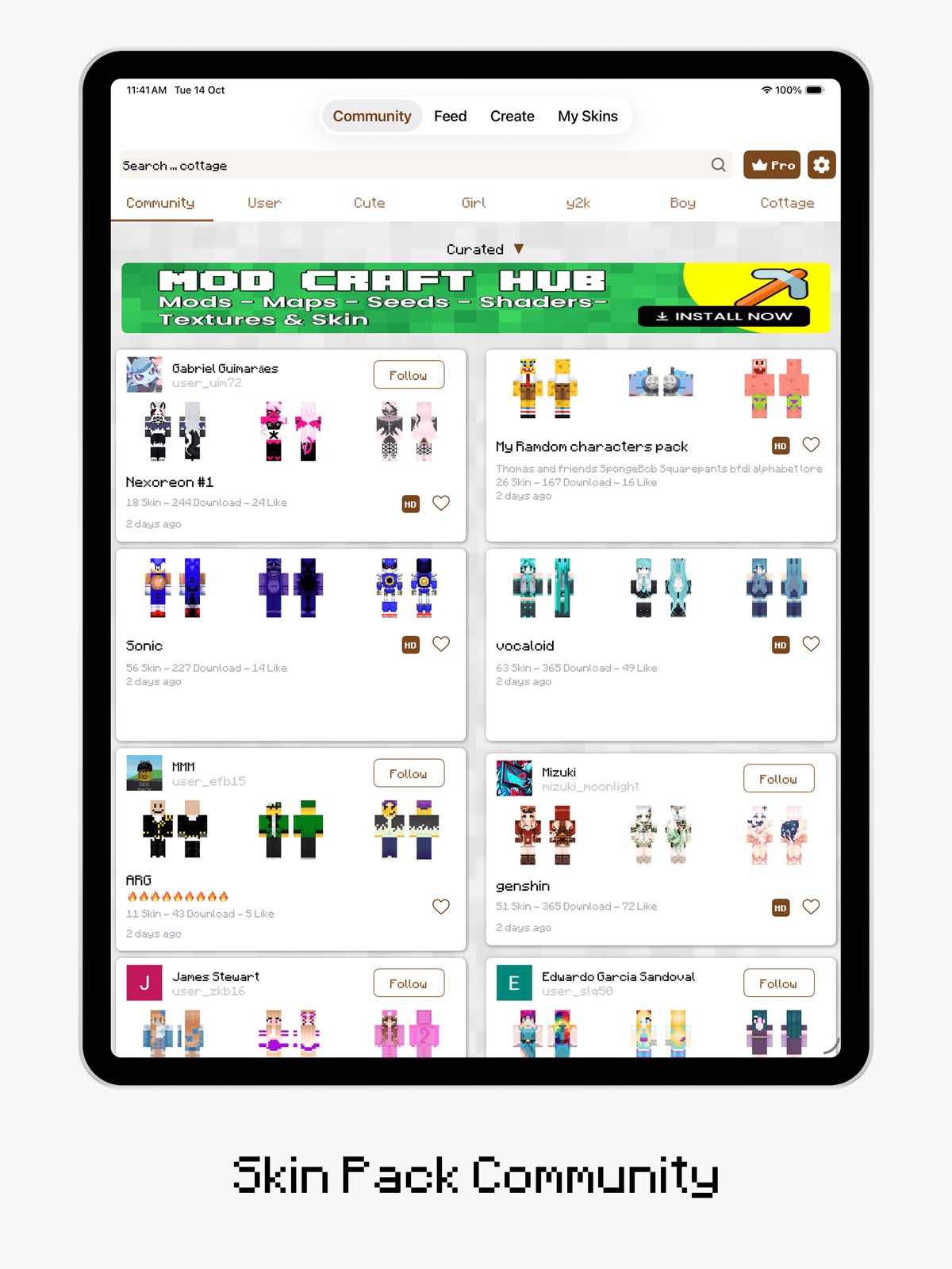 AI Skins for Minecraft ipad screenshot 2