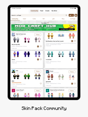 AI Skins for Minecraft iPad screenshot