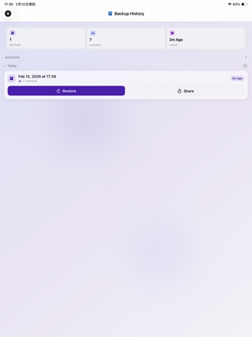 Export Contacts To CSV Excel iPad screenshot