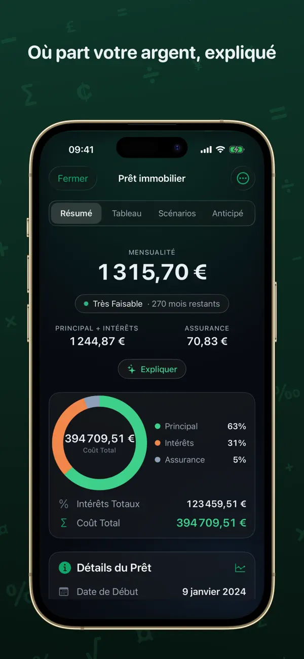 Screenshot #3 pour Amortix – Suivi de crédits