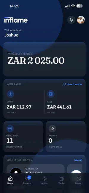 Inflame: Get Paid To Post iPhone screenshot 2
