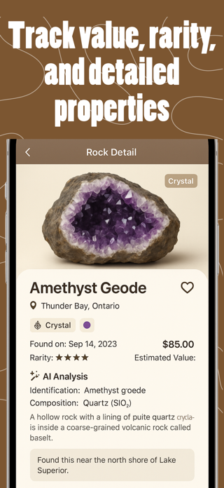 Stone Identifier: RockHunt Screenshot 1 of 6
