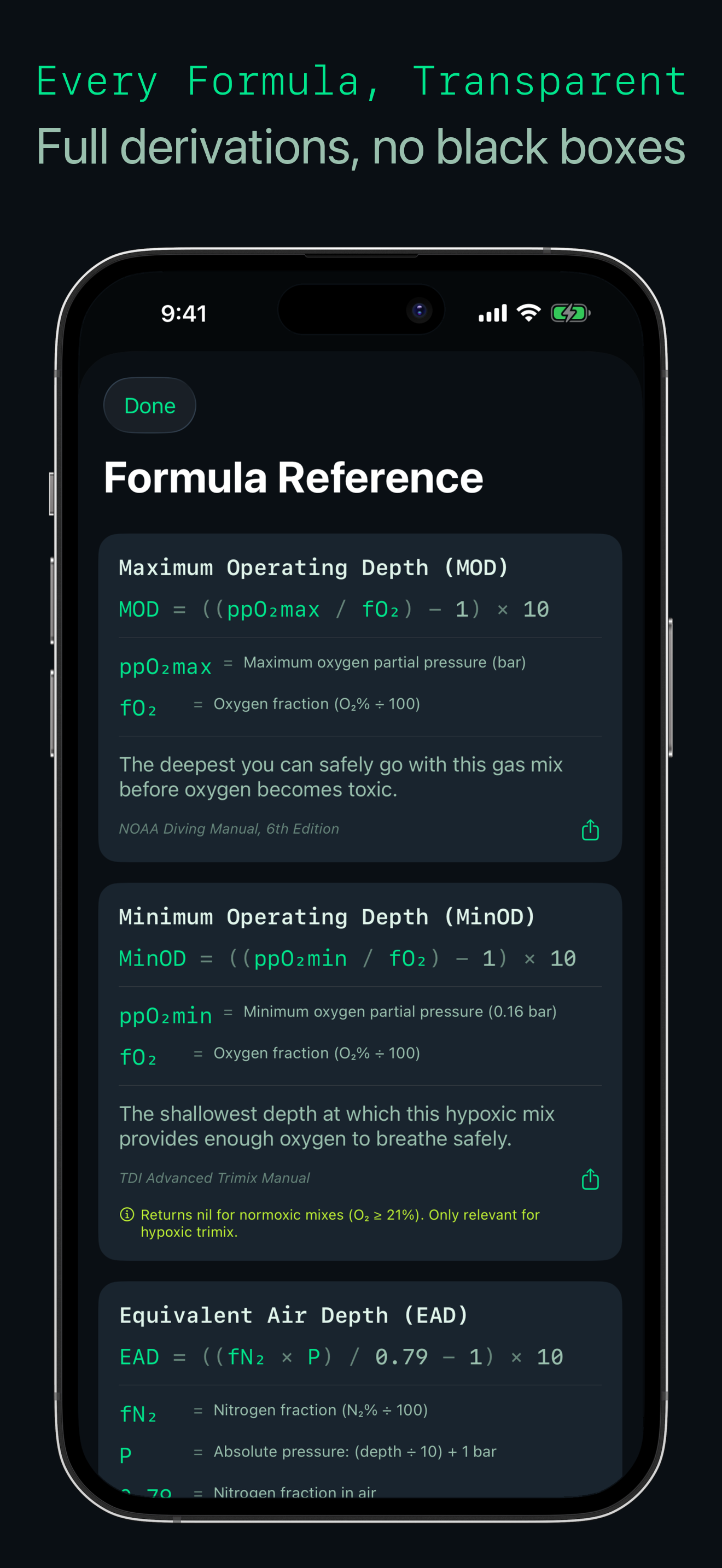 Dalton: Dive Gas Calculator screenshot 8