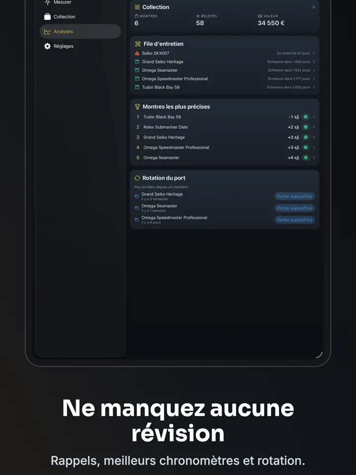 Ratewell sur iPad : capture d’écran 5 sur 6