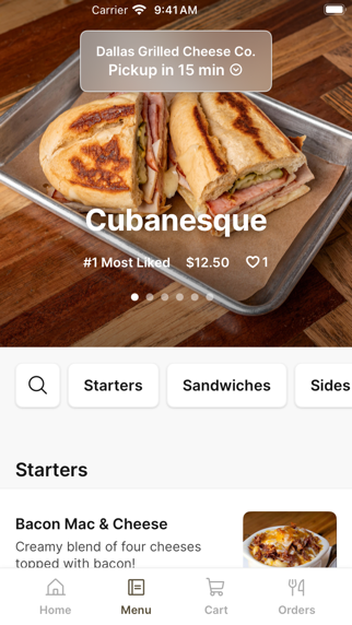Dallas Grilled Cheese Co iPhone screenshot 2 - Food & Drink app