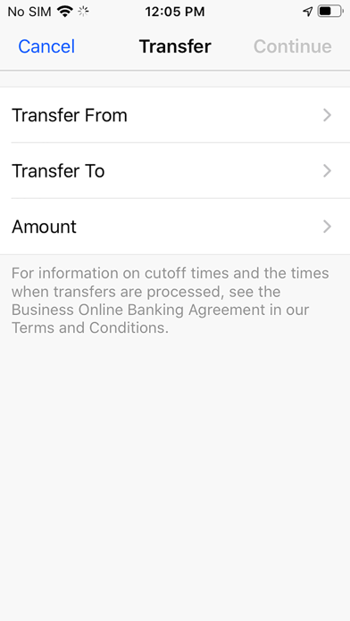 Business Digital Banking Screenshot