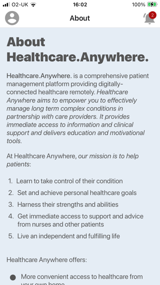 Healthcare.Anywhere. Screenshot