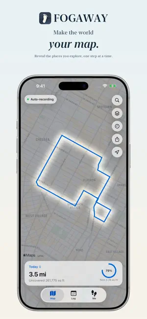 FogAway - Fog Map of Walks screenshot 1
