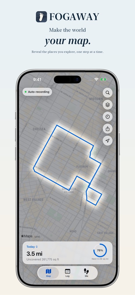 FogAway - Fog Map of Walks screenshot 1