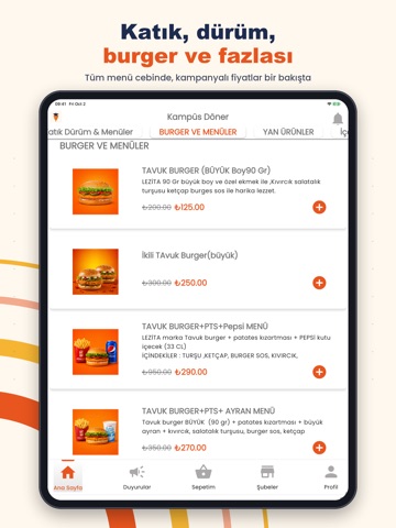 Kampüs Döner Katık&Burger iPad screenshot 2