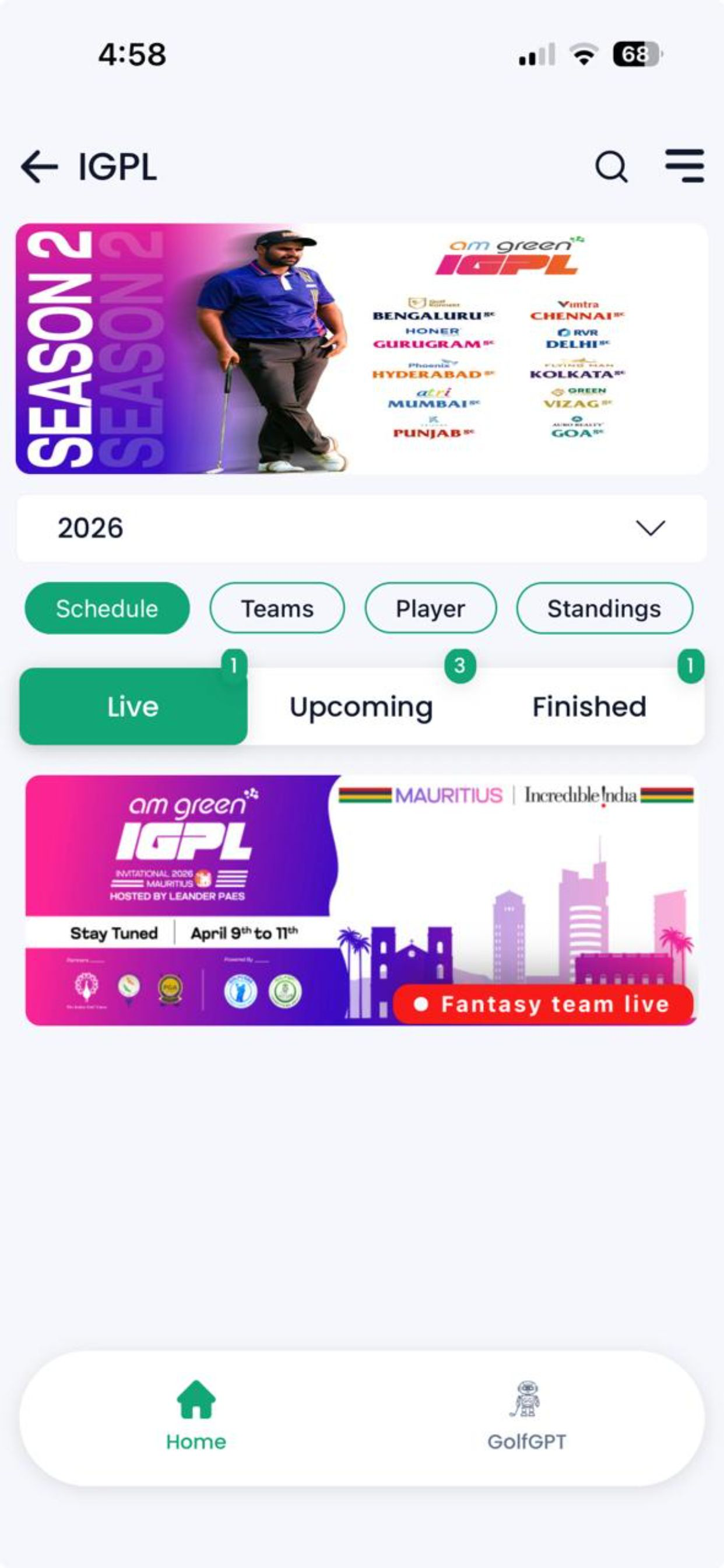 Golfcode: Official IGPL App