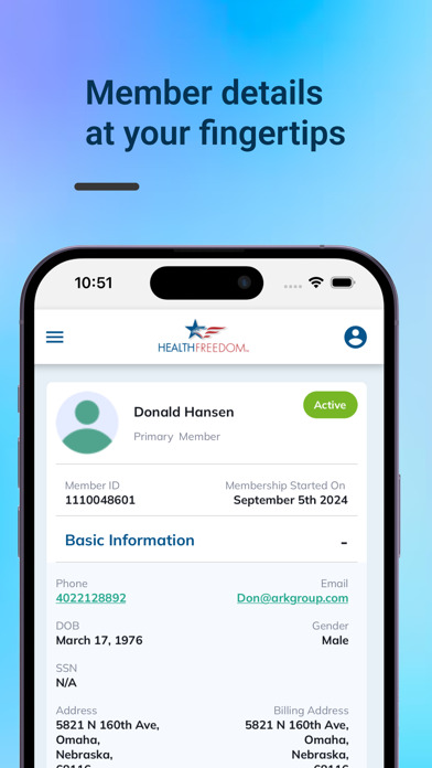 Health Freedom Member Screenshot