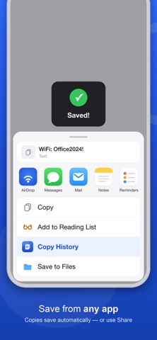 Copy History: Clipboard screenshot