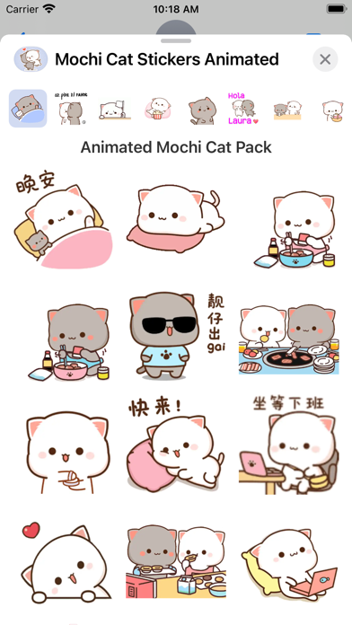 Mochi Cat Stickers Animated Screenshot