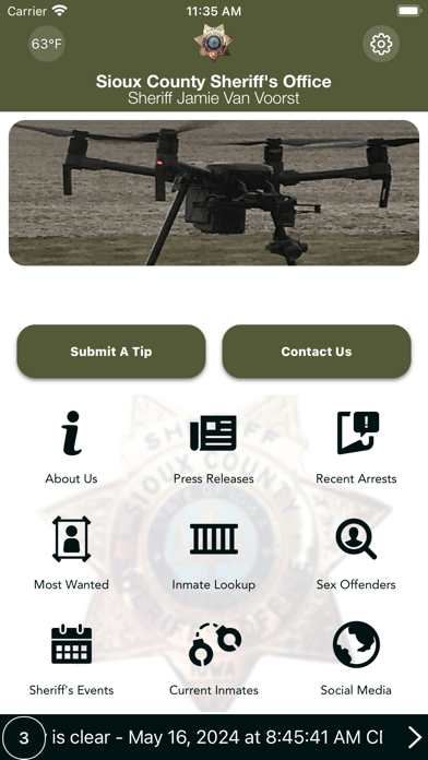 Sioux County Sheriff Screenshot