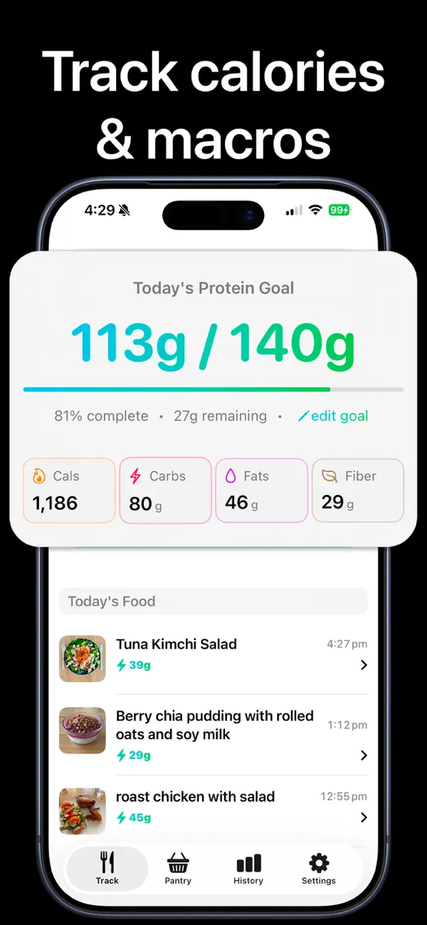 #5. Proto: Protein & Fiber Tracker (iOS) By: Tiny Ideas Pty Ltd
