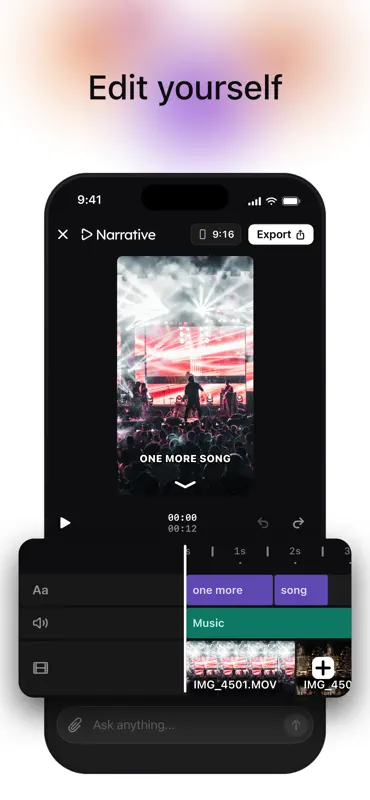 Narrative: AI Video Editor screenshot 3 of 4