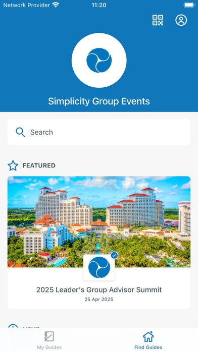 Simplicity Group Events Screenshot