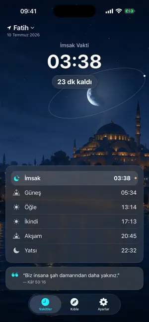 Vakit: Prayer Times screenshot 1