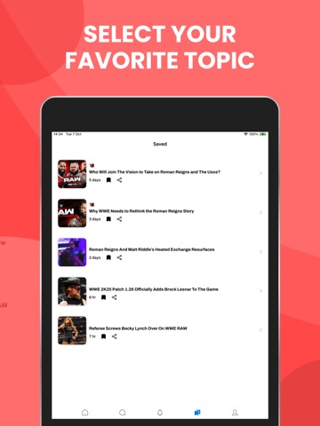 WWE Unofficial News & Videos iPad screenshot