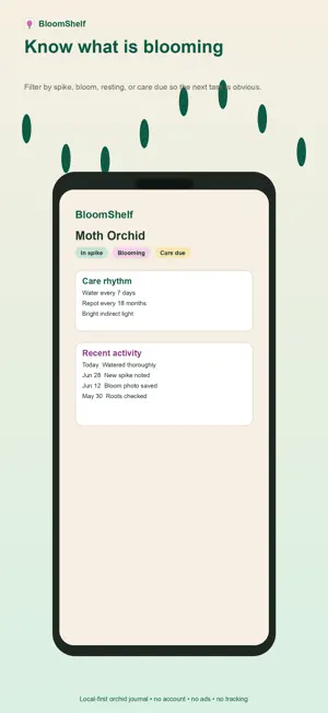 BloomShelf: Orchid Journal screenshot 2
