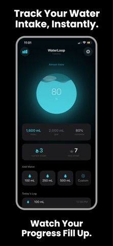 WaterLoop: Daily Water Tracker Screenshot 1 of 3