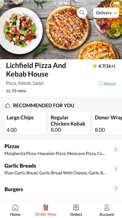 Lichfield Pizza & Kebab House Screenshot