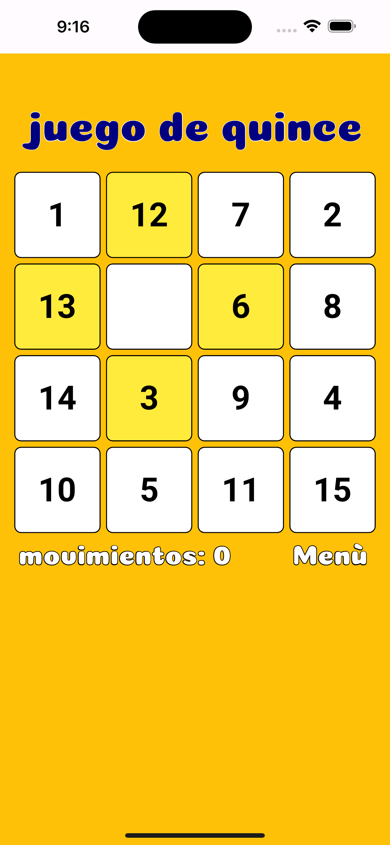 Juego del 15!