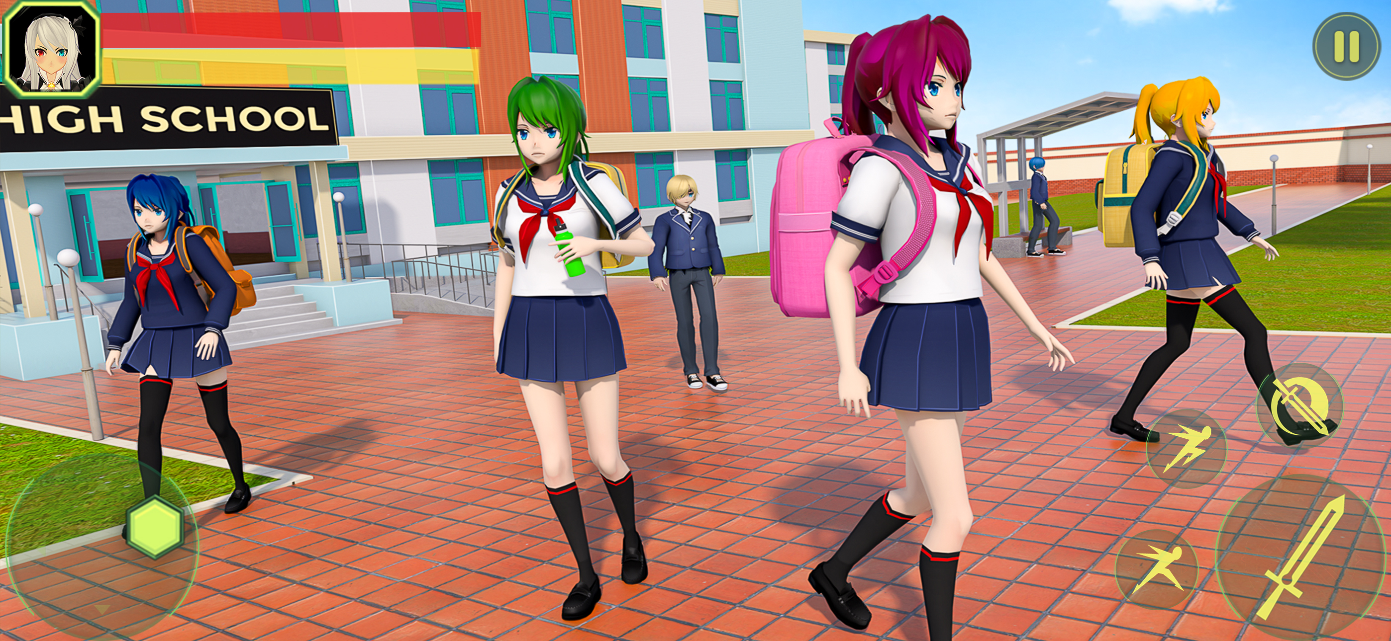 Anime High School Girl Fighter